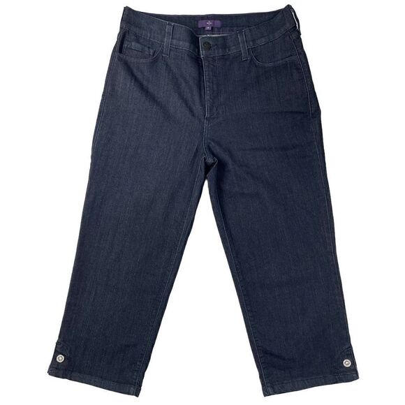 NYDJ Not Your Daughters Jeans Cropped Dark Denim Lift Tuck Technology Size 8 - Picture 11 of 11